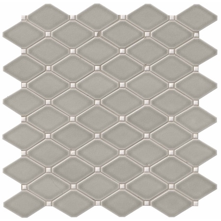 Msi Dove Gray 12.28 In. X 12.8 In. X 8 Mm Glazed Ceramic Mesh-Mounted Mosaic Tile, 10PK ZOR-MD-0460